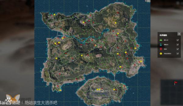 手游吃鸡地图辅助点(吃鸡地图高清大图)